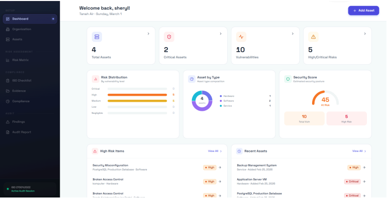 ISO-SHIELD — AI-Assisted Cybersecurity Risk Assessment & Audit Platform