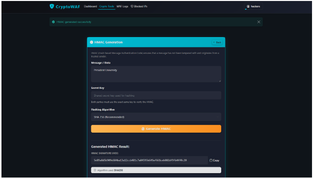 CryptoWAF — Cryptography-Enhanced Web Application Firewall